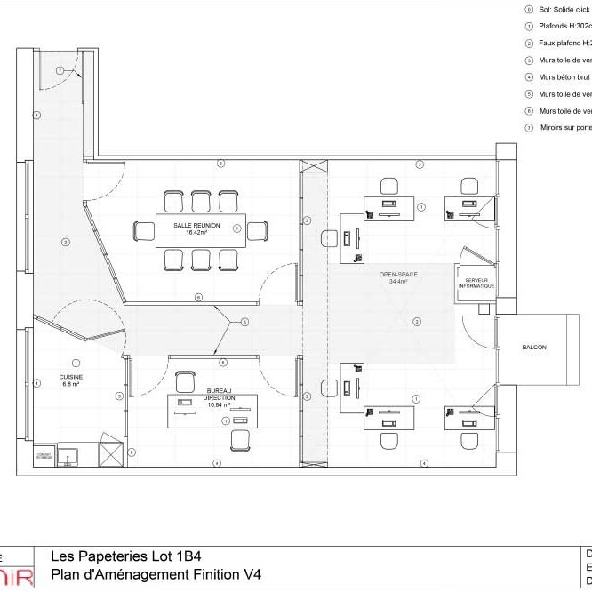 Aménagements de bureaux, salle de réunion et cuisine | Annecy, 74 bureau data venir plan amenagement damien jore • Damien Jore