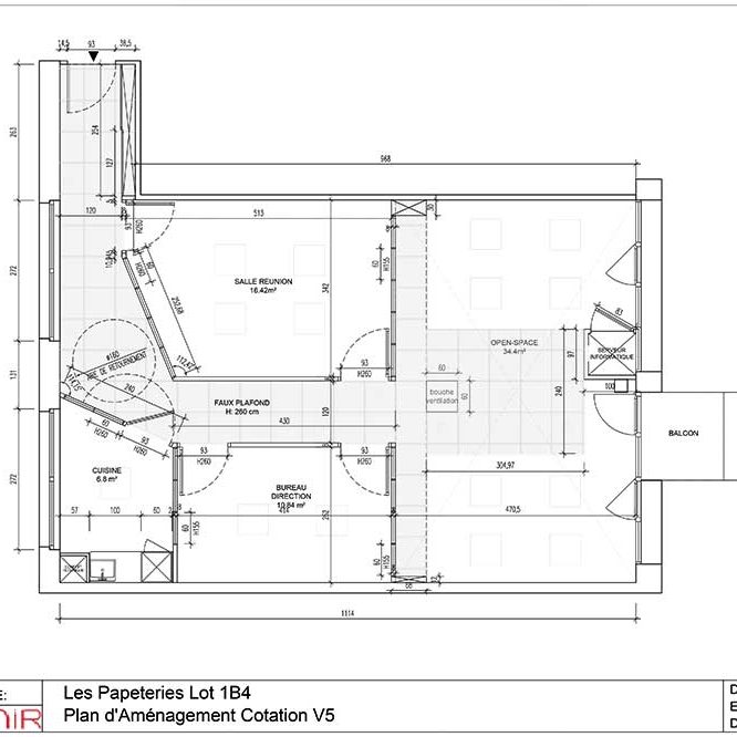 Aménagements de bureaux, salle de réunion et cuisine | Annecy, 74 bureau data venir plan cotation damien jore • Damien Jore