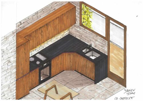 Les perspectives d’ambiance ou comment se projeter ? architecte interieur damien jore Isometrie cuisine e1591797144696 • Damien Jore