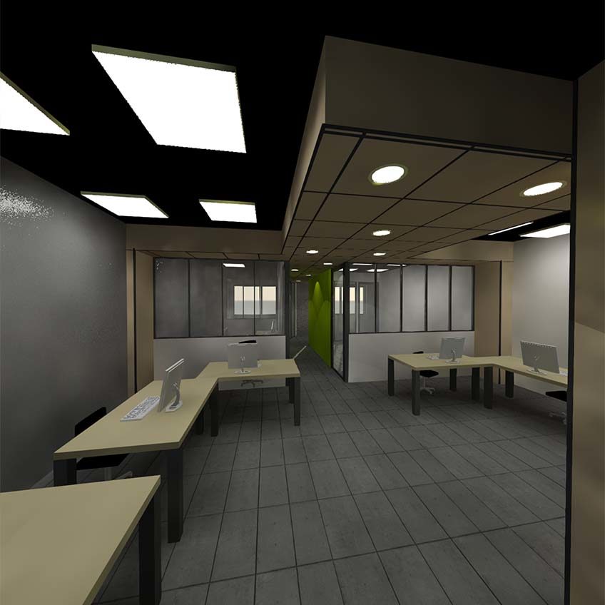 Aménagements de bureaux, salle de réunion et cuisine | Annecy, 74 VUE SUD 1 • Damien Jore