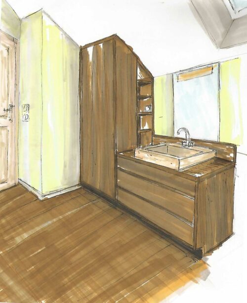 Les perspectives d’ambiance ou comment se projeter ? decoration damien jore Pers meuble sdb • Damien Jore