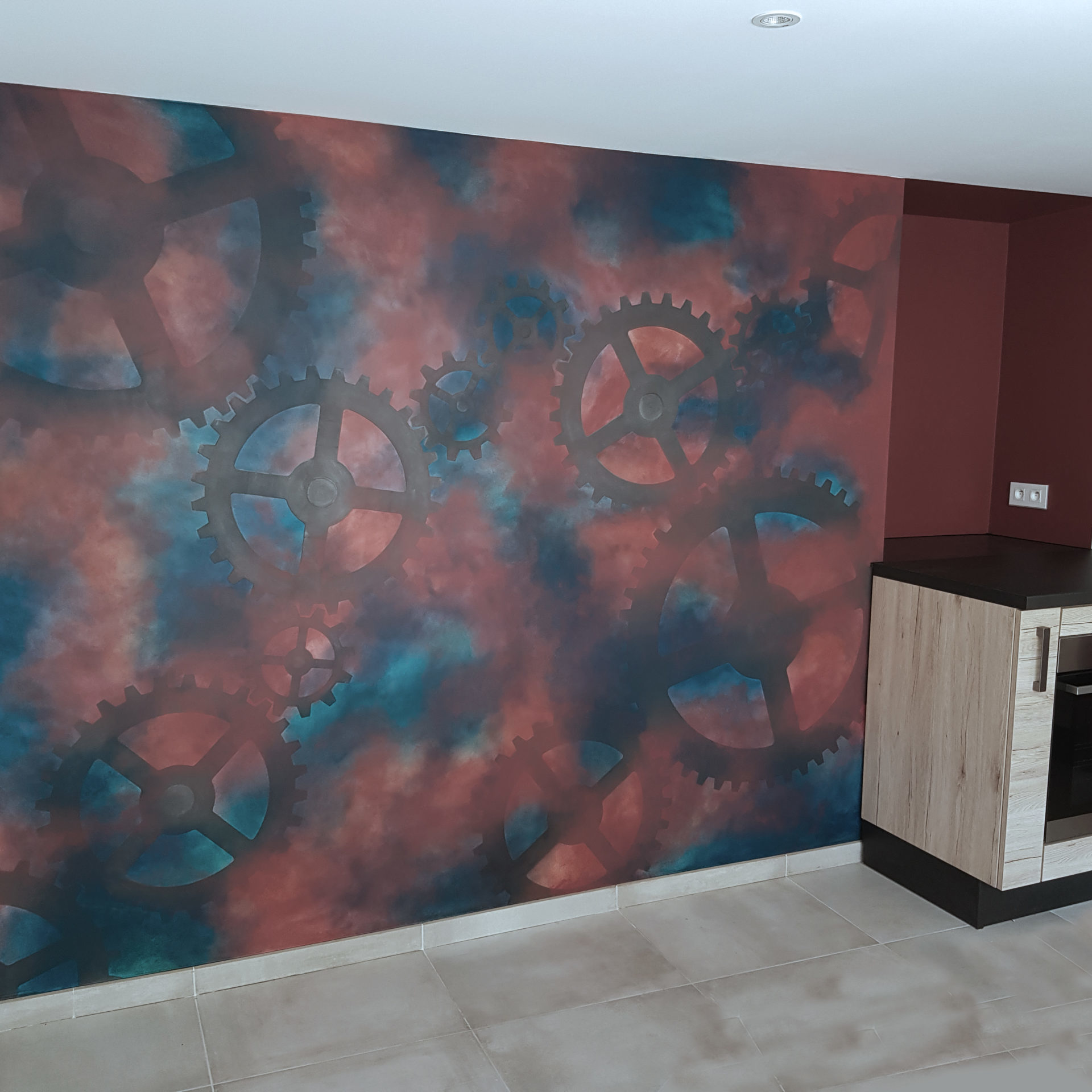 Cuisine et salle à manger dans une maison de village | Bonne, 74 mur engrenage scaled • Damien Jore