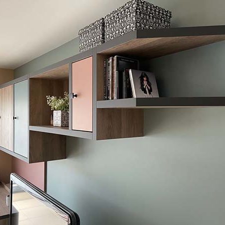 Conception d'un meuble de salon et mise en peinture des murs de l'appartement | St Julien-en-Genevois, 74 partie haute • Damien Jore
