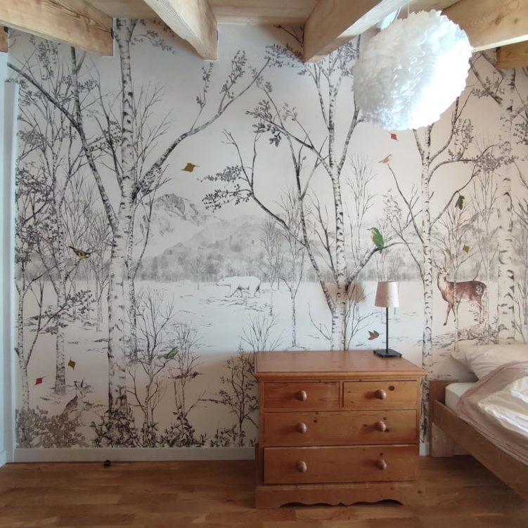 Une prestation décorative sur mesure | Manigod, 74 papier peint isidoreleroy scaled e1672763998477 • Damien Jore