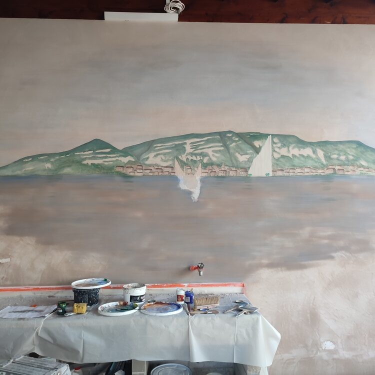 Création d'une fresque décorative | Ville la Grand, 74 fresque decorative haute savoie damien jore 6 • Damien Jore