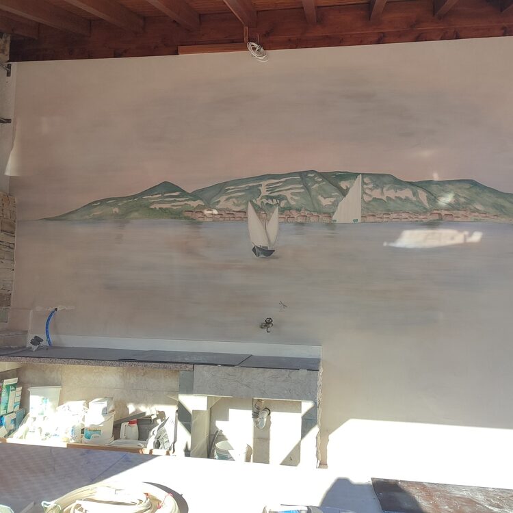 Création d'une fresque décorative | Ville la Grand, 74 fresque decorative haute savoie damien jore 8 • Damien Jore