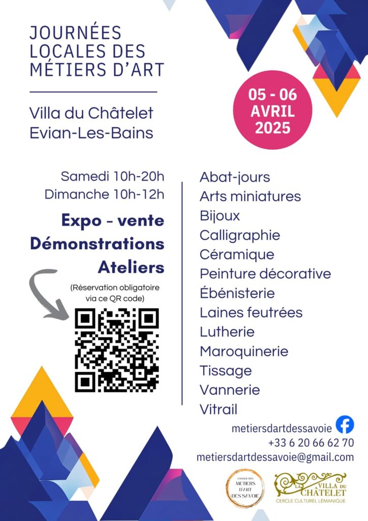 Les Journées Locales des Métiers d'Art à Evian Flyer JLMA2025 A5 • Damien Jore